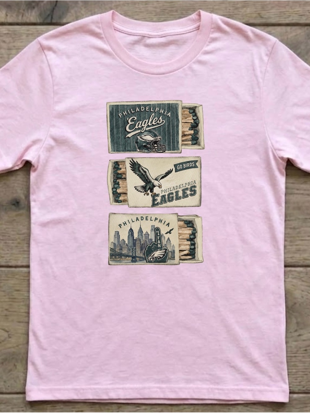 Philadelphia Eagles Vintage Matchbox - Light Pink